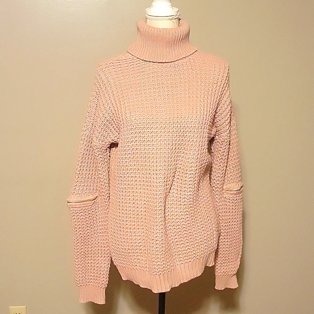 GUESS Knit Sweater Mauve Pink Womens Large